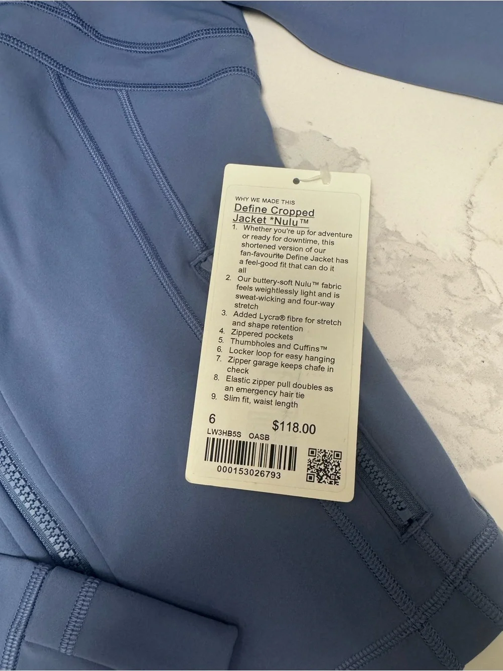 lululemon athletica Women's V-Neck Jacket in Periwinkle Blue